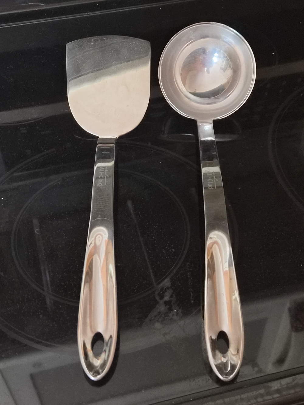 [Set of 2] All-Clad Stainless Steel Kitchen Utensils – Turner & Soup Ladle